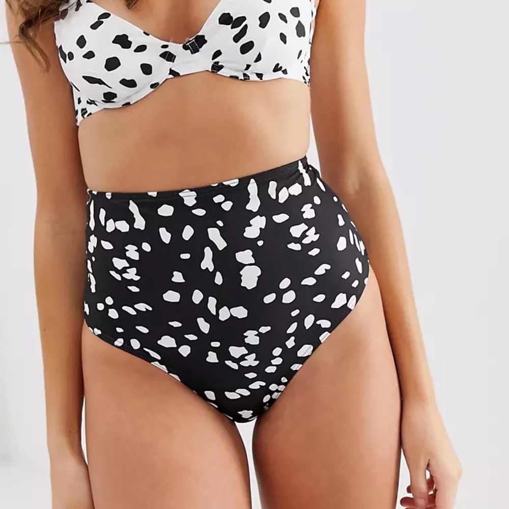 Asos design nwt Dalmatian print swim bottom